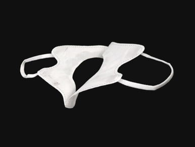 見本の背面、底面、左側面を現す図